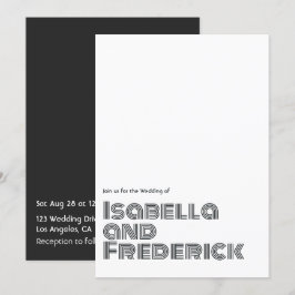 Retro typografi bröllopsinbjudan inbjudningar