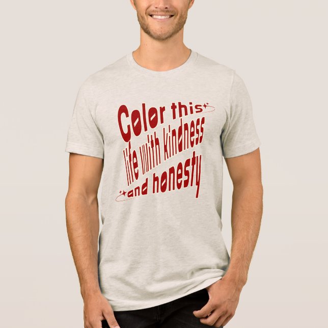Retro Typografi Inspirerande T Shirt (Framsida)