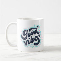 Retro-typografi-kopp för kaffe med positiv energi