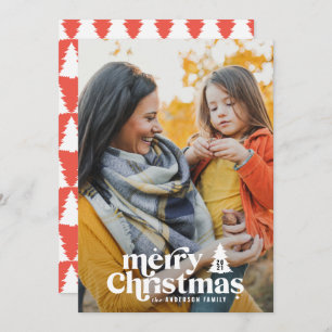 Retro-typografi, modern 1-helgdag-julmas julkort