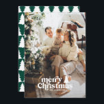 Retro-typografi - modernt fullt-helgdag julkort<br><div class="desc">Retro-typografi,  moderna fotojulklappar. Färg för text och bakgrund kan anpassas. Del av en samling</div>