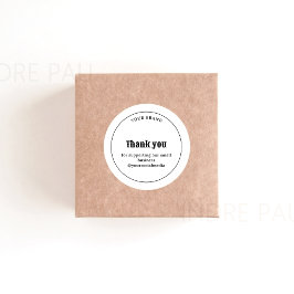 Retro Typography Business - tack för att du sätter Runt Klistermärke