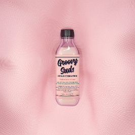 Retro Typography Coola Business Product Label Vinflaska Etikett