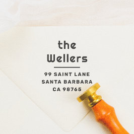 Retro Typography Fold Returadress Självfärgande Stämpel