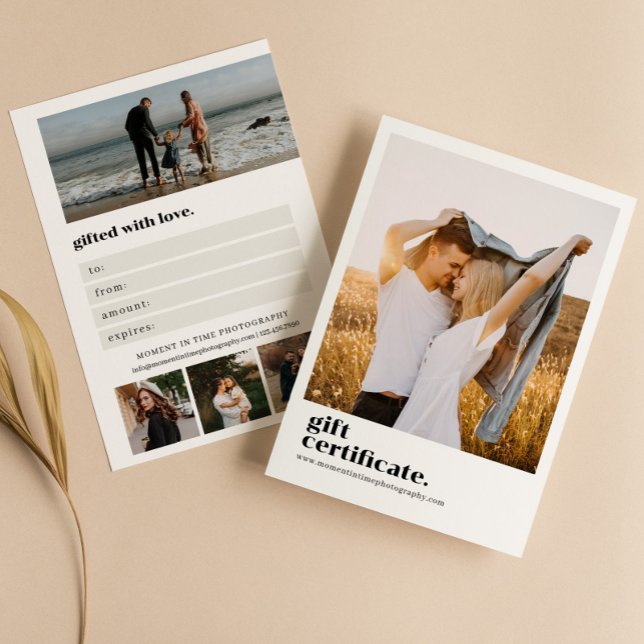 Retro Typography Photography Gift Certificate (Skapare uppladdad)