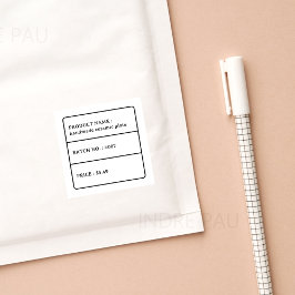 Retro Typography Product Pris Märkre-etikett Fyrkantigt Klistermärke