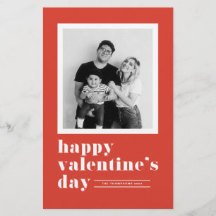 Retro Typography Red Valentine Day Card