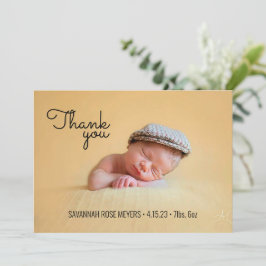 Retro Typsnitt Photo Tackkort Inbjudningar