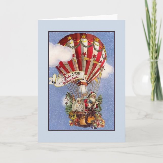 Retro tysk Frohe Weihnachten julkort Helgkort (Framsida)