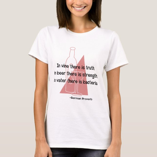 Retro tysk Proverb - Tee Shirt (Framsida)