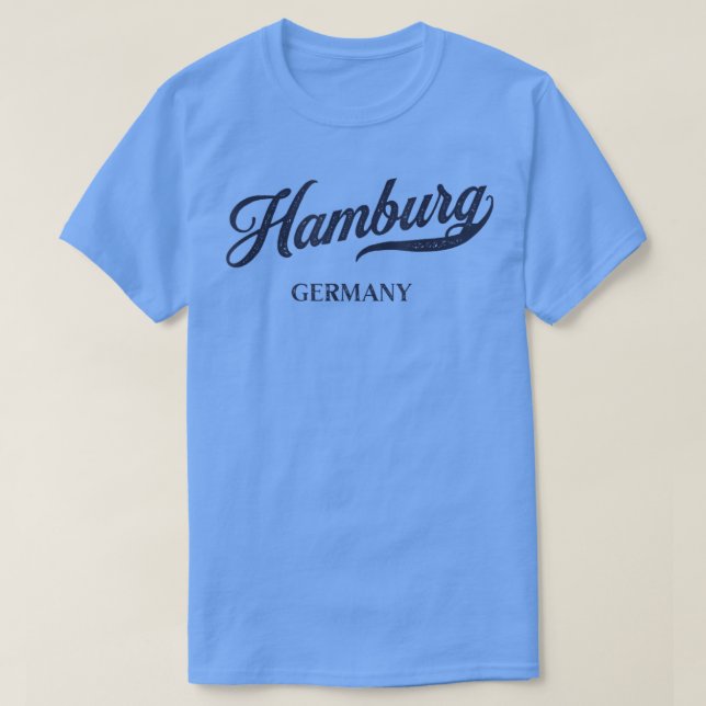 Retro Tyskland CityVintage Hamburg T Shirt (Design framsida)