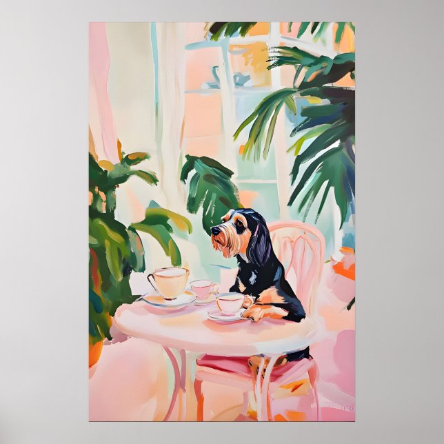 Retro tyskt stående pointer-affisch, tyskt poster (Framsidan)