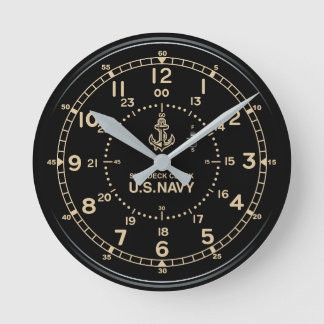 Retro U.S. NAVY Clock imitation Rund Klocka