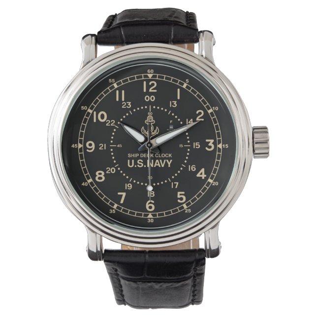 Retro U.S. NAVY Klockimitation Armbandsur (Framsida)