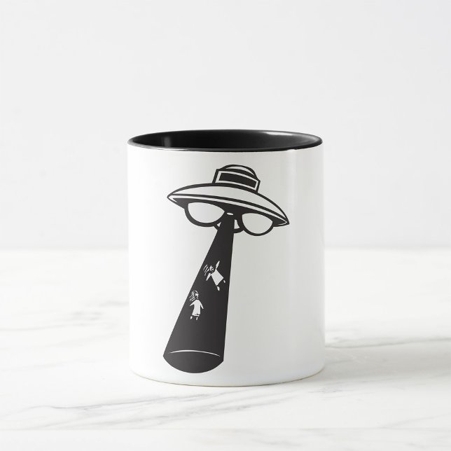 Retro UFO-bortföringsgrafik Alien Sci-Fi Mugg (Skapare uppladdad)