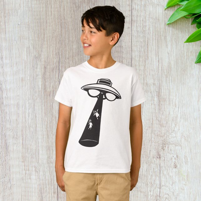 Retro UFO-bortföringsgrafik Alien Sci-Fi T Shirt (Skapare uppladdad)