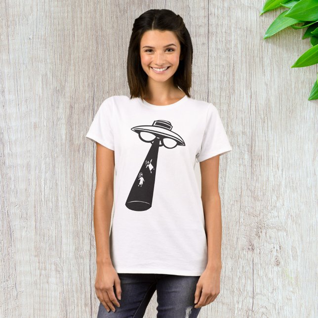 Retro UFO-bortföringsgrafik Alien Sci-Fi T Shirt (Skapare uppladdad)