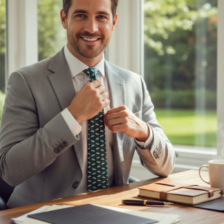 Retro UFO Spaceship Mönster Roligt Cosmic-tillbehö Slips