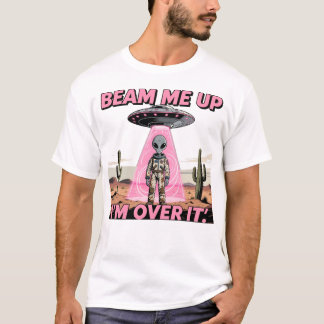 Retro UFO-utomlending T Shirt