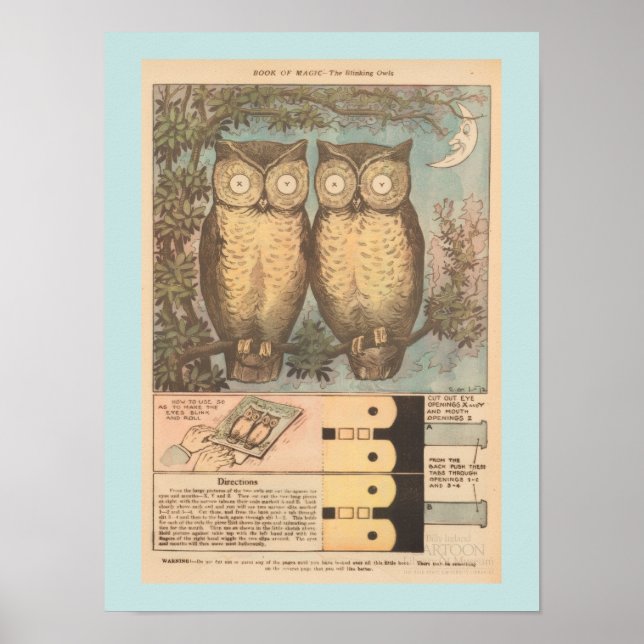Retro uggla söt höst hantverk  poster (Framsidan)