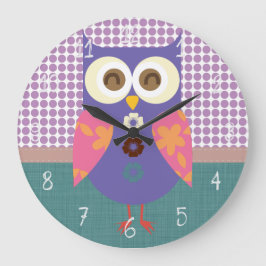 Retro uggla stor klocka