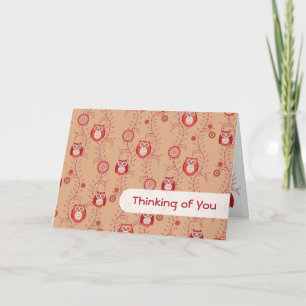 Retro Uggla tänker på ditt kort