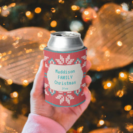 Retro Ugly Christmas Sweater Nordic Red Blue