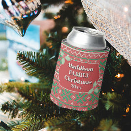 Retro Ugly Christmas Sweater Red Green Holly