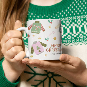 Retro Ugly Sweater jul Kaffemugg