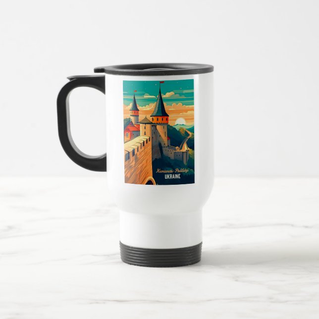Retro Ukraine Castle Sunrise Wanderlust Resemugg (Vänster)