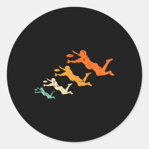 Retro Ultimate Frisbee-spelare Vintage Disc Ultima Runt Klistermärke