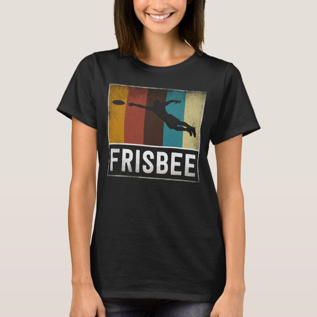 Retro Ultimate Frisbee T Shirt (Framsida)