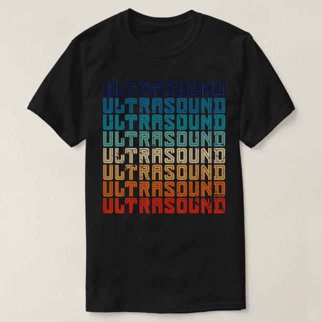 Retro Ultrasound Technologist  T Shirt (Design framsida)
