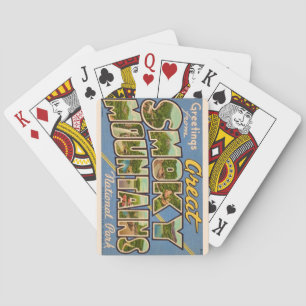 Retro Underbara rökiga bergskort Casinokort