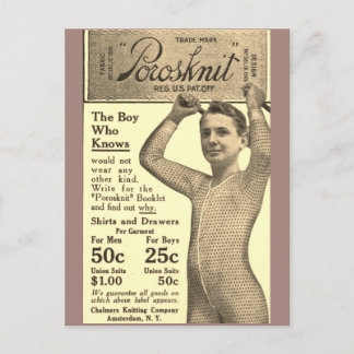 Retro Underkläder Reklam Vykort