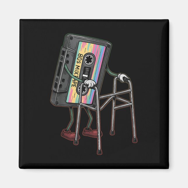Retro, underlig gammal Cette Tape Walker glömmer a Magnet (Framsidan)