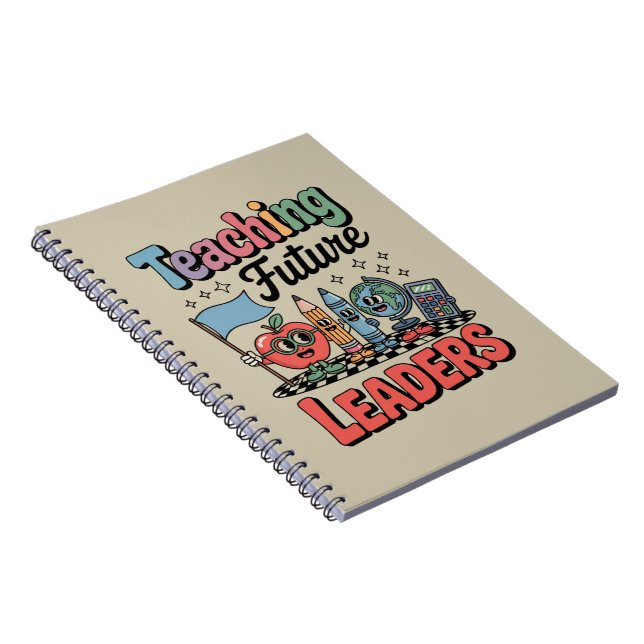 Retro Undervisning Framtida Ledare Groovy Lärare Anteckningsbok (Högra Sidan)