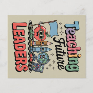 Retro Undervisning Framtida Ledare Groovy Lärare Flygblad