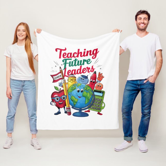 Retro Undervisning Framtida Ledare Lärare Skola  Fleecefilt (På plats)