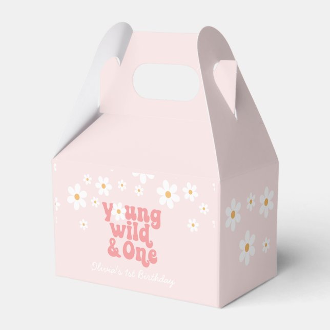 Retro Ung Vild En Rosa Tusenskönas Förmånslåda Presentaskar (Framsidan Sidan)