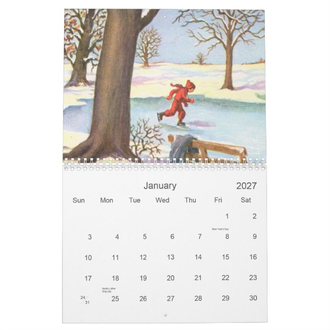 Retro ungekalender 2012 kalender (Jan 2027)
