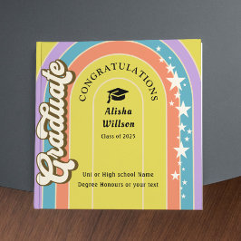 Retro Uni Grad | grattis | foto | kvadratisk Julkort