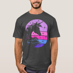 Retro Unicorn Bling Fairytale Älskare Unicorn Fant T Shirt