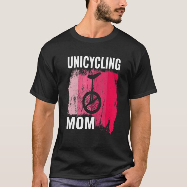 Retro Unicyclist Unicycle Monocycle For Women Mom  T Shirt (Framsida)
