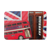 Retro Union Jack London Buss röd telefonduk