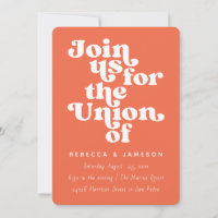 Retro Union Persimmon Orange Bröllop