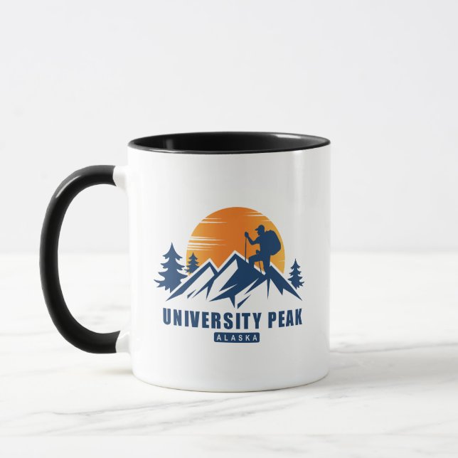 Retro Universiteten-toppen Hike T-Shirt Mugg (Vänster)