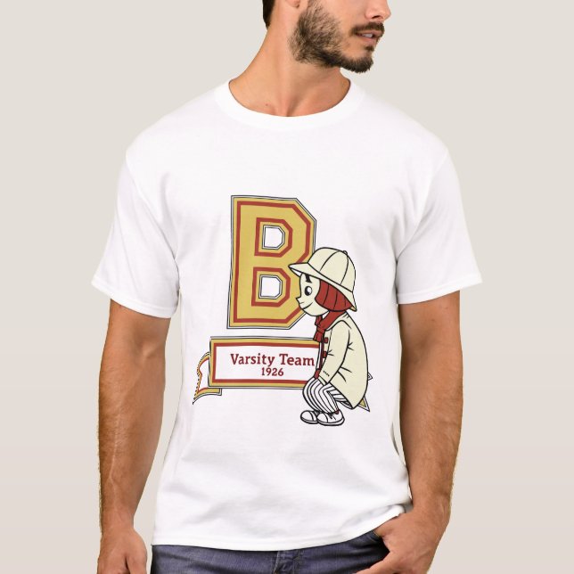 Retro universitetslag 1926 Bokstav B Sport T-Shirt (Framsida)