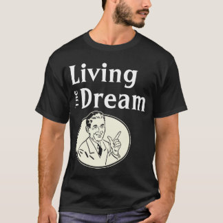 Retro uppehälle den dröm- mörka T-tröja Tee Shirt