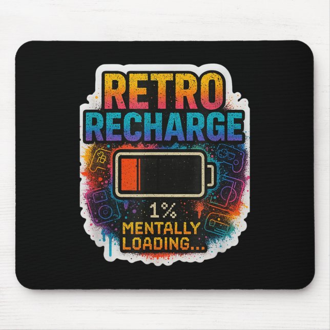 “Retro-uppladdning – mentalt laddar…”  Musmatta (Framsidan)